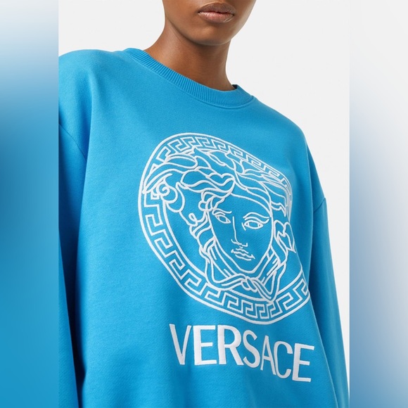 VERSACE Medusa sweatshirt in blue - Picture 3 of 6